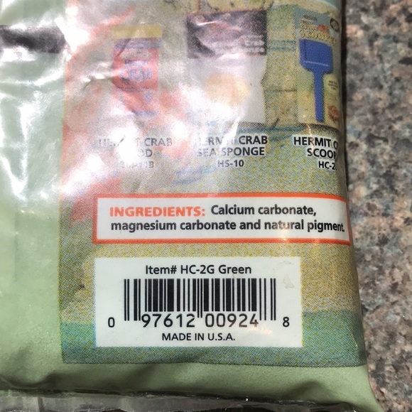 Hermit Crab Sand Zoo Med 2 lbs green.  All natural calcium carbonate substrate - Picture 6 of 8